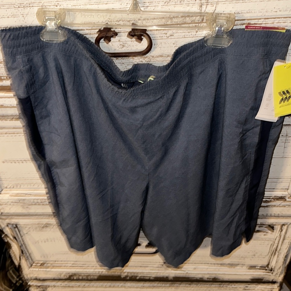 NWT all in motion blue athletic shorts drawstring pockets size xxl nice 👍
